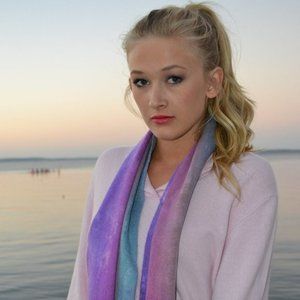 NEW Cashmere scarf soft purple Pink blue gray dyed stripe wrap nordstrom